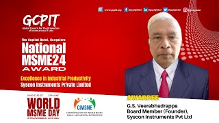 National Msme Award 2024 - Syscon Instruments Pvt Ltd