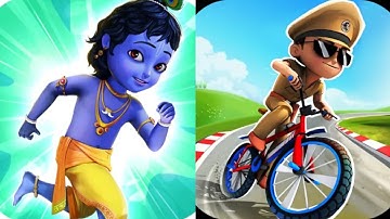 Little Krishna VS Little Singham Cycle Race Game 2024 Gameplay Android, ios