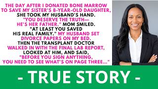 I Donated Marrow to Save My Sister's Daughter — The Next Day She Said My Husba... |Applewood Revenge