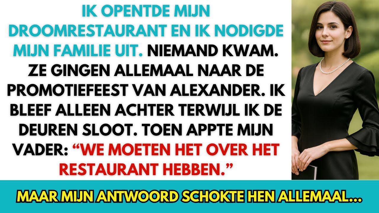 Ik opende mijn droomrestaurant en nodigde mijn familie uit — niemand kwam opdagen