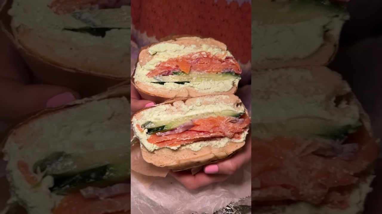 The BEST BAGEL SPECIAL from Best Bagel and Coffee in NYC is our go-to breakfast! 🥯🤤 #DEVOURPOWER