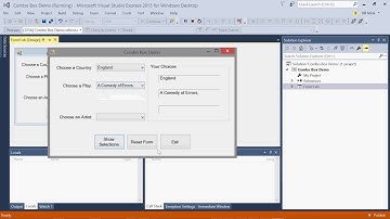 Tutorial 5-9 ComboBox Demo