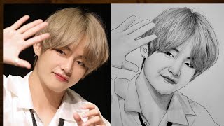 BTS V Drawing- step by step | How to draw V BTS Pencil Sketch | Drawing Tutorial | YouCanDraw