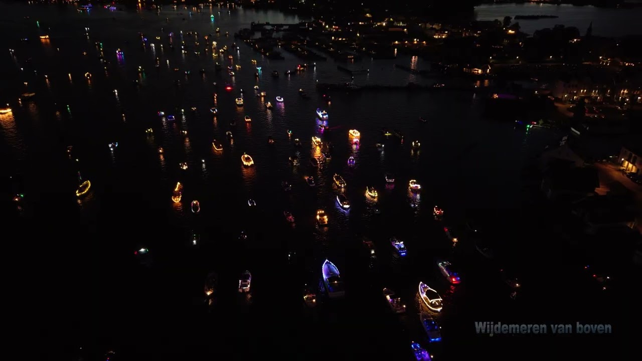 Gondelvaart Loosdrecht 2025 vanuit de lucht.
