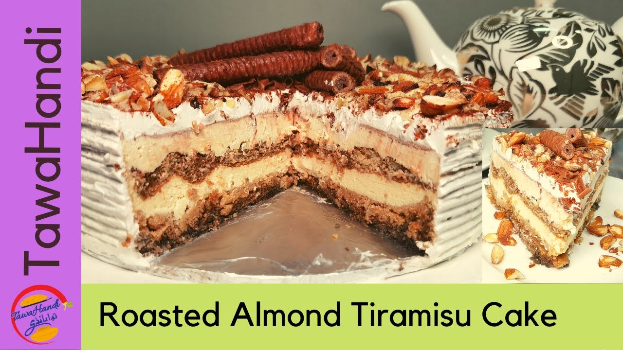 Roasted Almond Tiramisu Cake I Tiramisu Cake No Bake Dessert Youtube