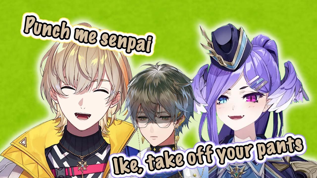 Несколько милых взаимодействий между Селеной Тацуки, Айком Ивлендом и Канато Фурой в Apex 【NIJISA...