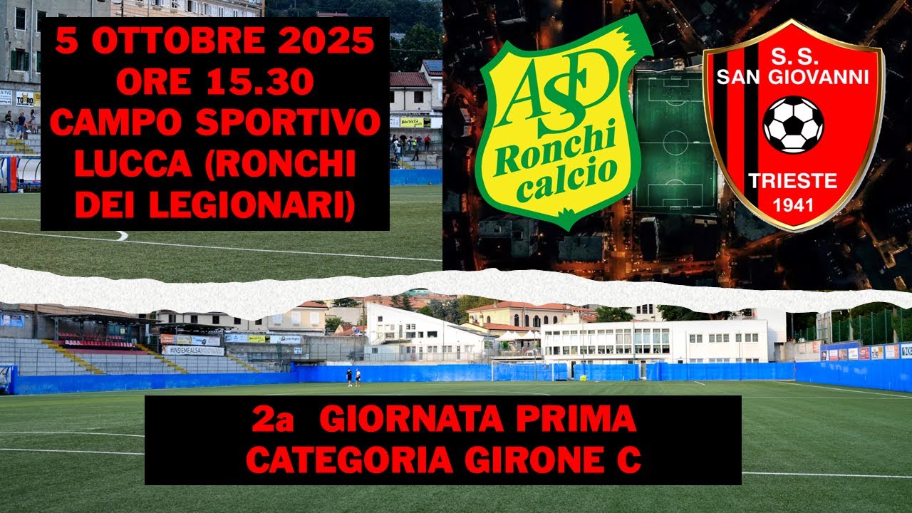 Ronchi Calcio - San Giovanni (3-1, Prima Categoria Girone C), la sintesi
