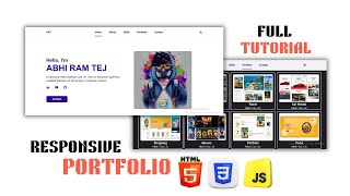 How to Create a Responsive Modern Portfolio Website Using Html CSS JavaScript Beginners to Advanced