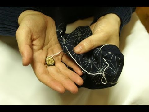 How to Sashiko Stitching | Using a Sashiko thimble [Sashiko Tutorial]