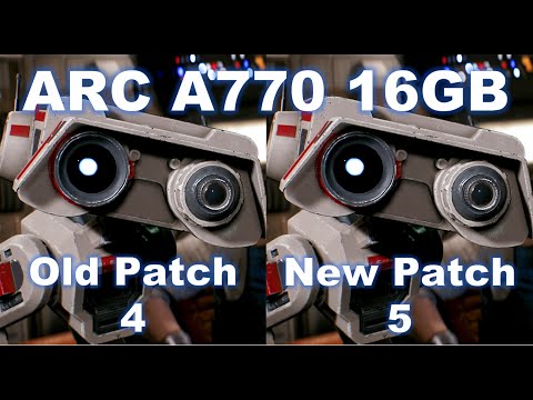 Intel Arc A770 16GB |  Star Wars Jedi Survivor Update Patch 4 vs Patch 5