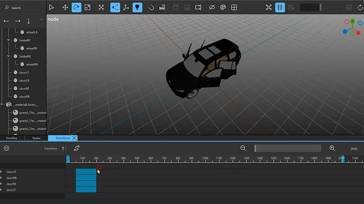 Qt Design Studio - Setting Transition Animation