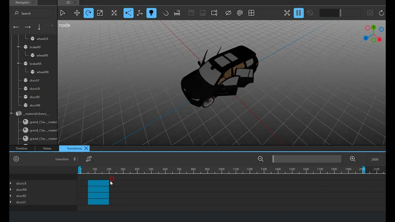 Qt Design Studio - Setting Transition Animation