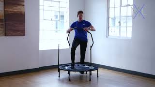 Setting up the Stability Bar   Maximus Pro   FINAL Mini Trampoline With Bar