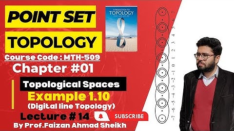 14. Definition of Digital Line Topology| Example 1.10 Chapter #1 Topological Spaces