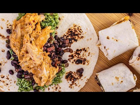 How To Make Chipotle Chicken and Black Bean Burritos By Rachael