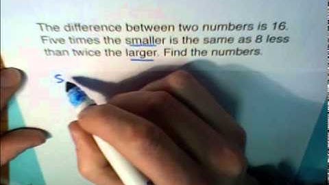Setting up Word Problem with System of Equations (1 of 3) ... MathWOEs
