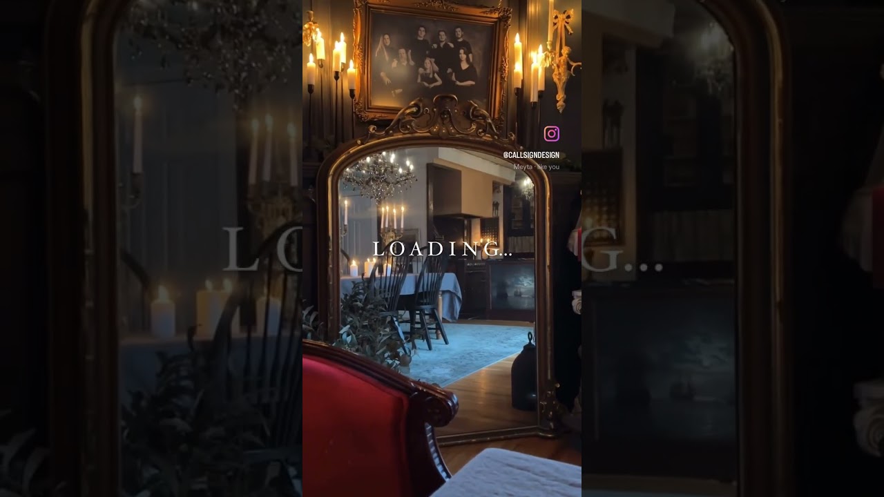 Elegance Aglow: Ornate Gilded Mirror & Candlelit Opulence | Callsign Design