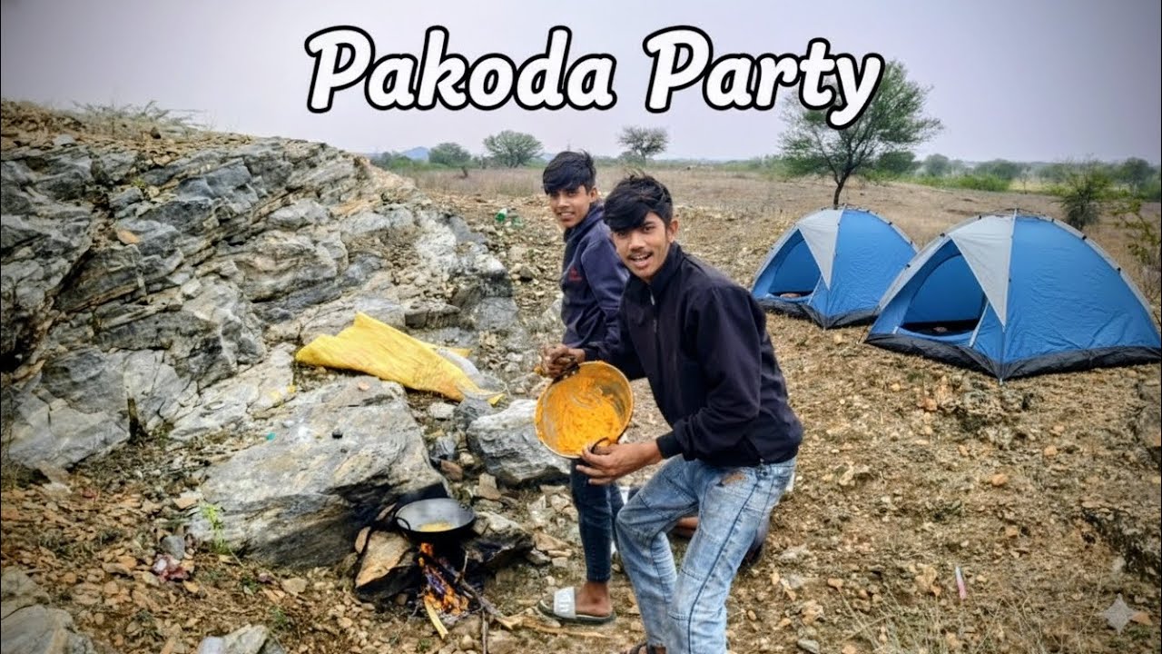 Mountain pakoda party camping challenge 🏔️♥️ mountain camping video #mountainchallenge #partidas♥️🏔️