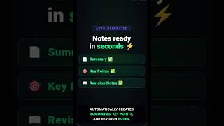 This free AI tool can turn long lectures into organized notes in seconds📚⚡#StudyTips #AITools