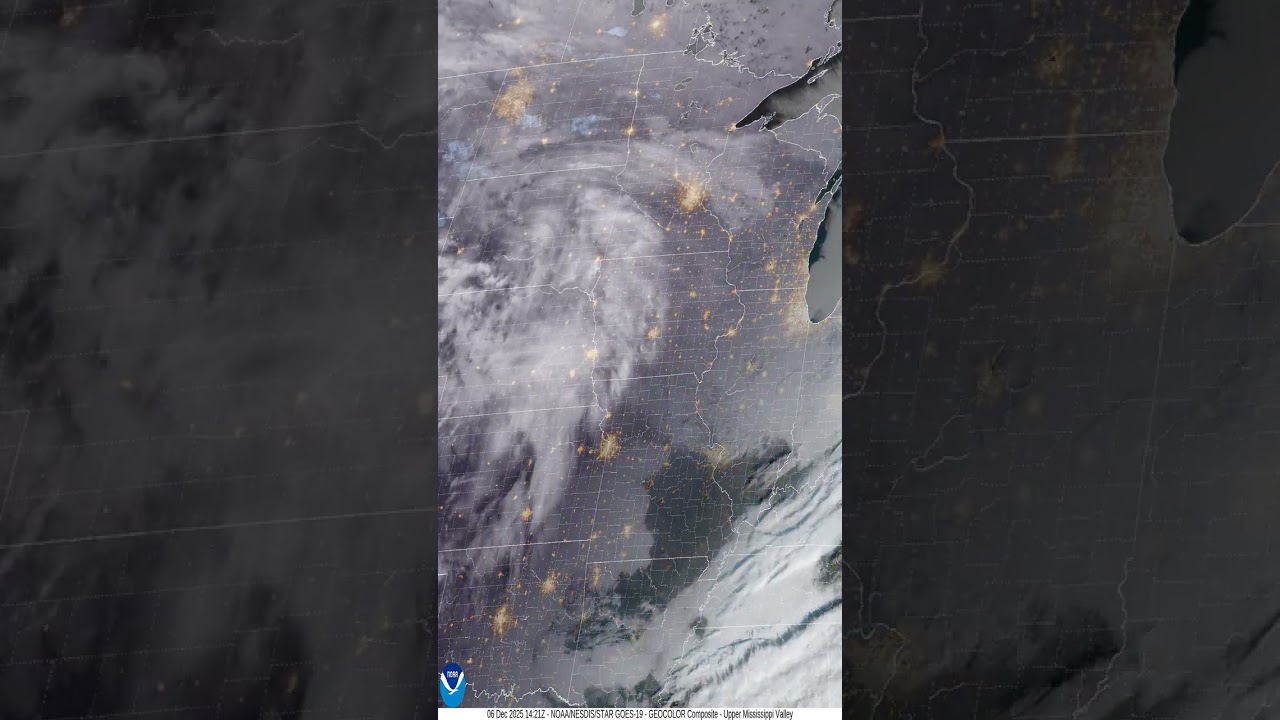 North Mississippi Valley Dec 06 2025 Weather Timelapse 