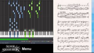 Super Smash Bros. 4 - Menu (Synthesia Piano Tutorial)