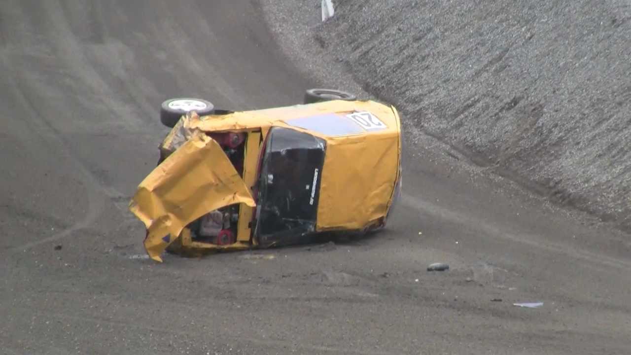 Bilcross crash aremark b-finale senior 3.6.12 rulling og rødflagg