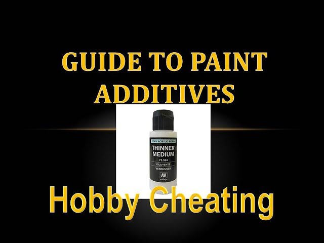 Hobby paint thinner, reducer and additive theory 