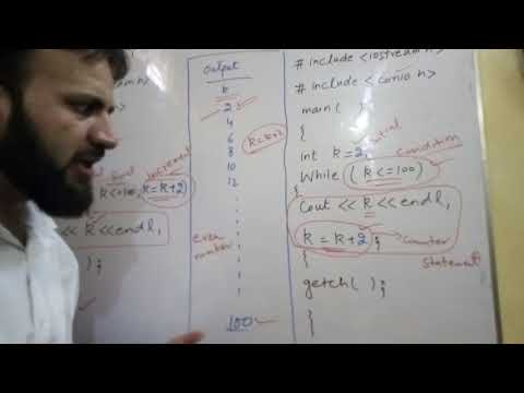 To print even numbers (from 2 to 100) by using FOR loop and While loop in C ++