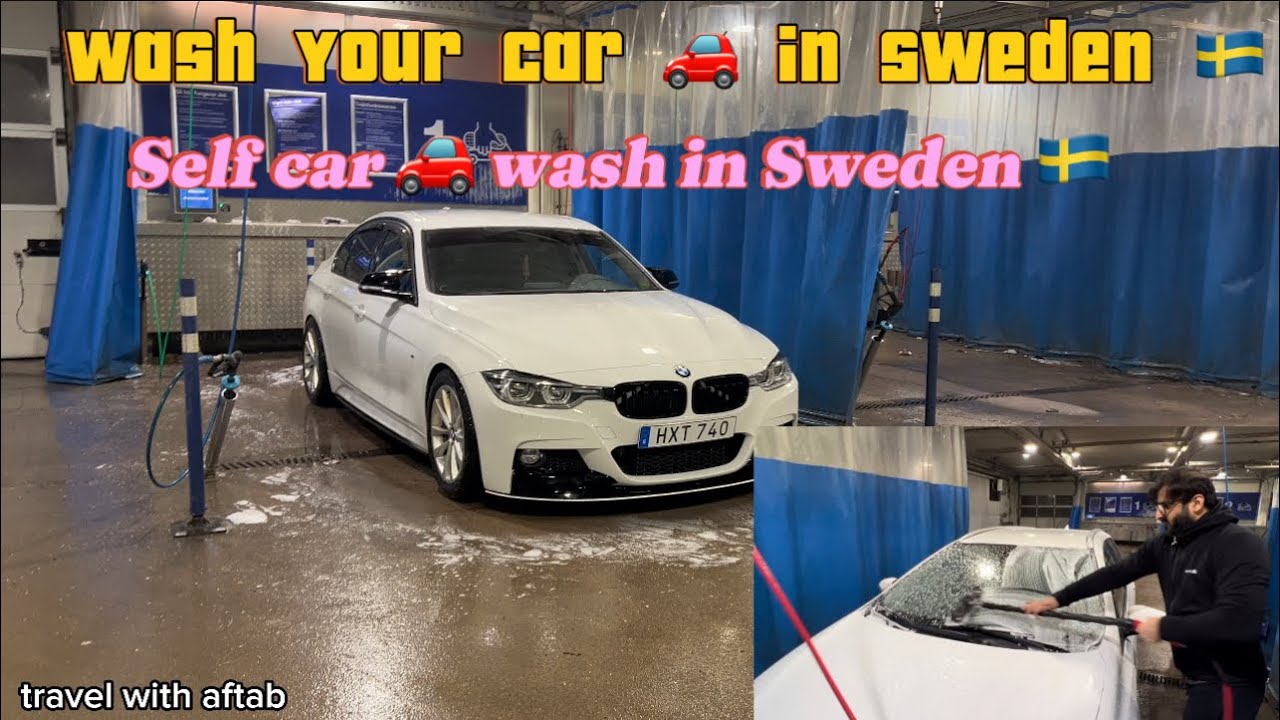 Car 🚗 wash in Sweden 🇸🇪 | Europe main apni car khud wash ki