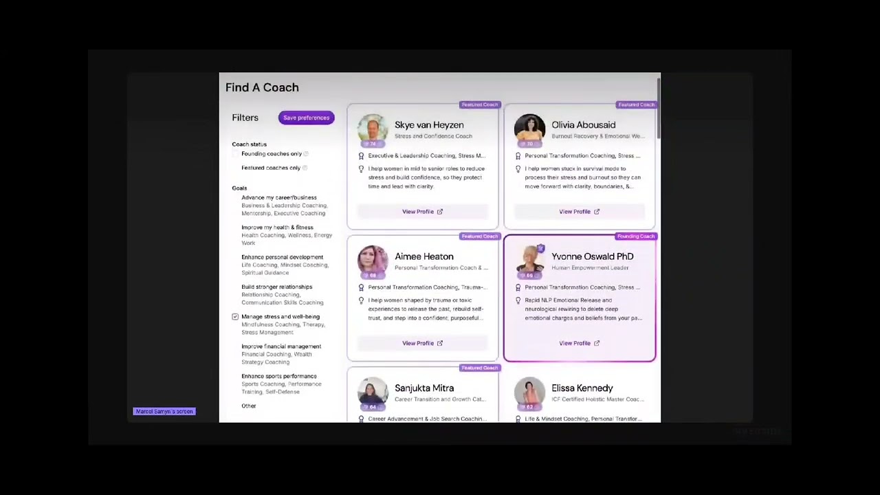 My Coaching Profile Featured LIVE on YouTube | Dream Coach Match Summit Moment
