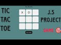 Tic Tac Toe Game 🎯 In JavaScript || part-1 || J.s project || #begginers #tictactoe #jsprojects
