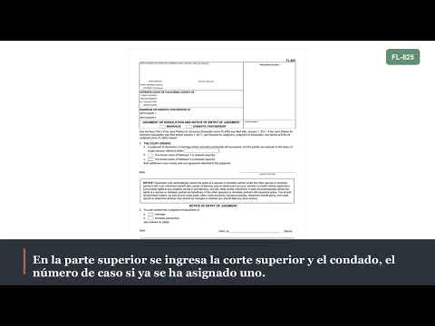 Cómo Llenar el Formulario FL-825 en California (2026): Sentencia de Disolución Sumaria