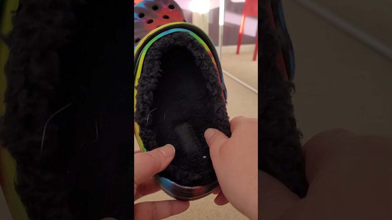 Crocs Baya Lined Tie-Dye Graphic Clog Black Colors 