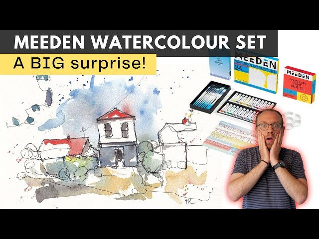 Meeden Watercolor Paints, Paper, Pallete and Brushes Review - In