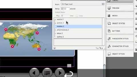 Set animation timing in InDesign CS5