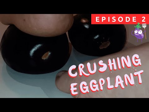 18 – Feet vs Eggplant (2/2) ♡ Food Crushing - barefoot, soles 👣 - ASMR -  (Aubergine, Fußsohle)