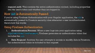 How to Pass uid in Firestore Security Rules Using Angular