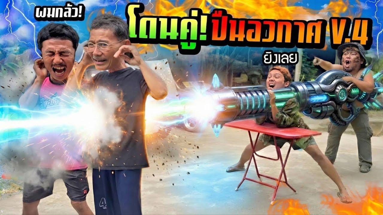 วิ่งป่าราบ!!! ปืนเลเซอร์ยักษ์ V.4 อานุภาพทำลายล้าง (อย่างฮา)