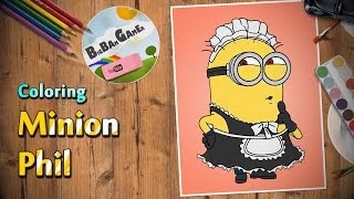 Minion Phil Coloring Drawing - Despicable Me Painting Coloring Pages screenshot 2