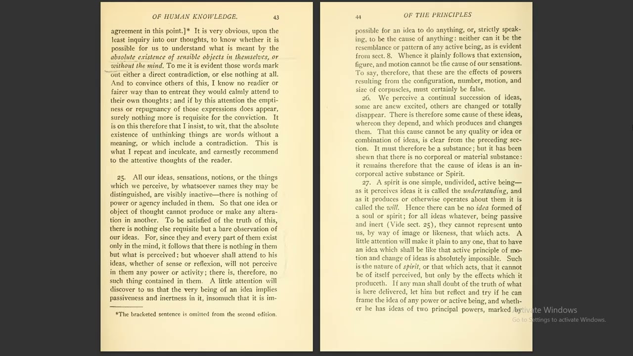 George Berkeley, The Principles of Human Knowledge