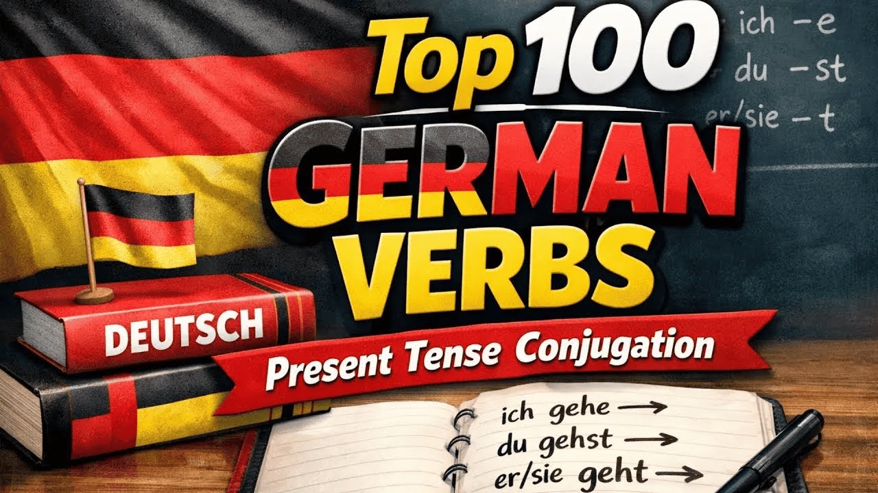 The 100 German Verbs You Must Know (With Conjugations) - YouTube