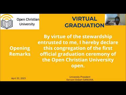 Open Christian University Virtual Graduation 30 04 2023 
