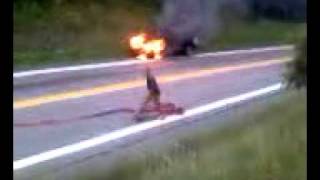 Ford Ranger on fire