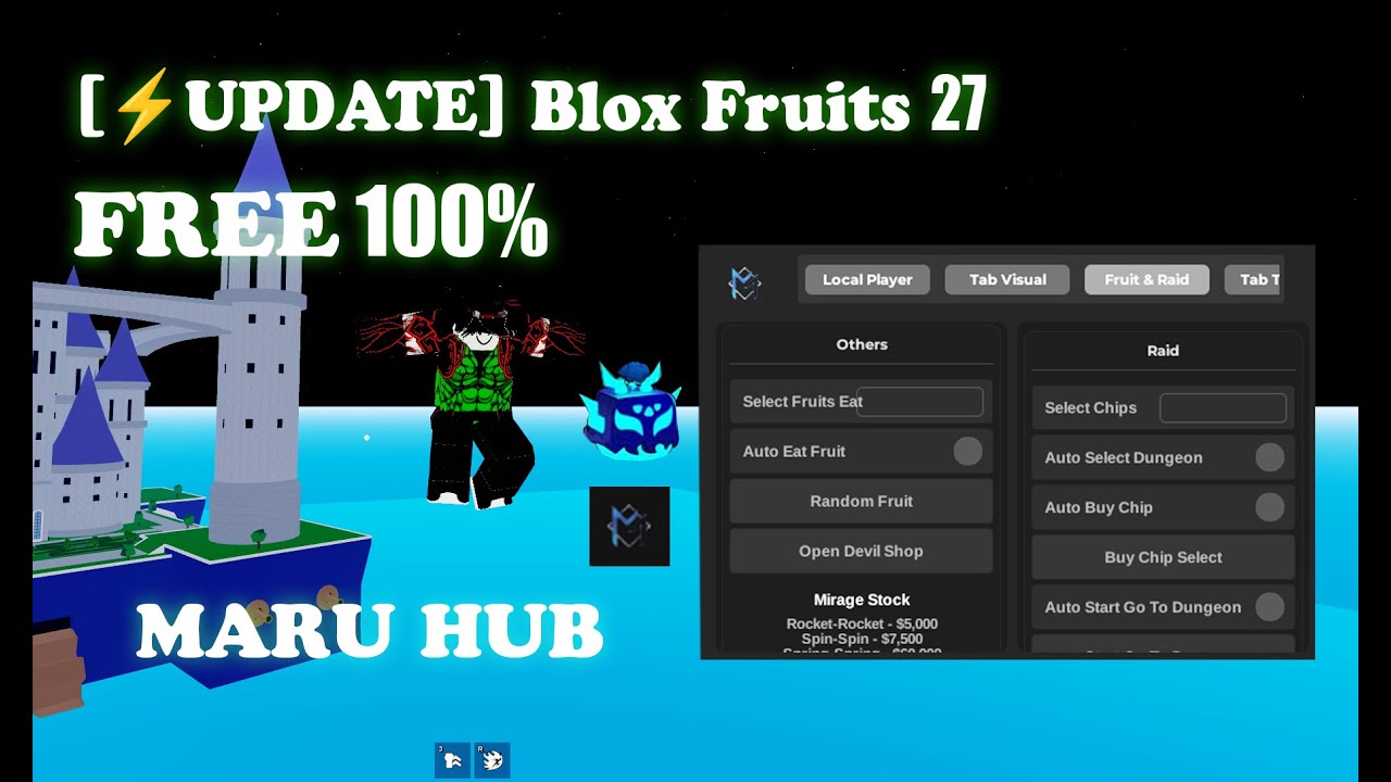 BLOX FRUIT | FREE Script Maru Hub Kaitun 100% Working