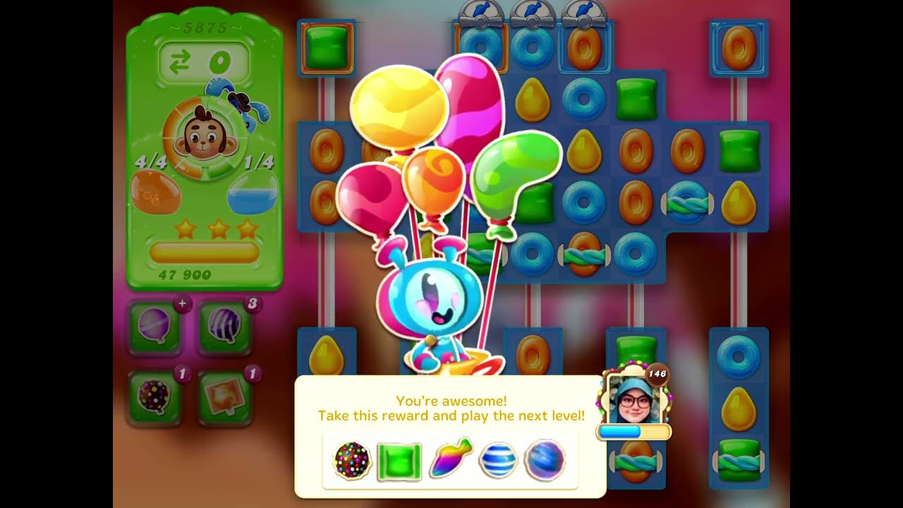 Candy Crush Jelly Saga 4K (Level 5871 5875) YouTube