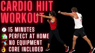 15 Minute HIIT Cardio Workout - Beginner Friendly No Equipment At Home Workout
