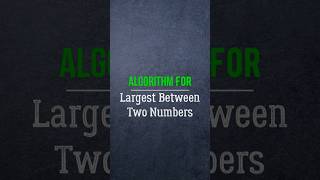Algorithm - Largest between 2 numbers #education #alalgorithms #programming #learning #quiz Profile