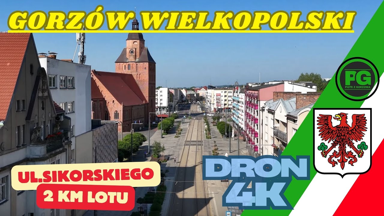 Gorzów Wielkopolski. ul. Sikorskiego 1900m w linij prostej. (DRON)