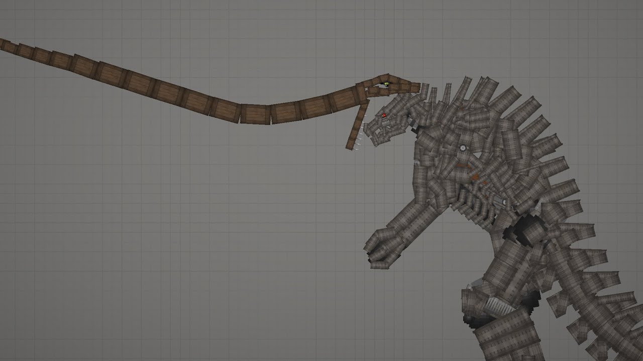 Mech Godzilla vs monster snake