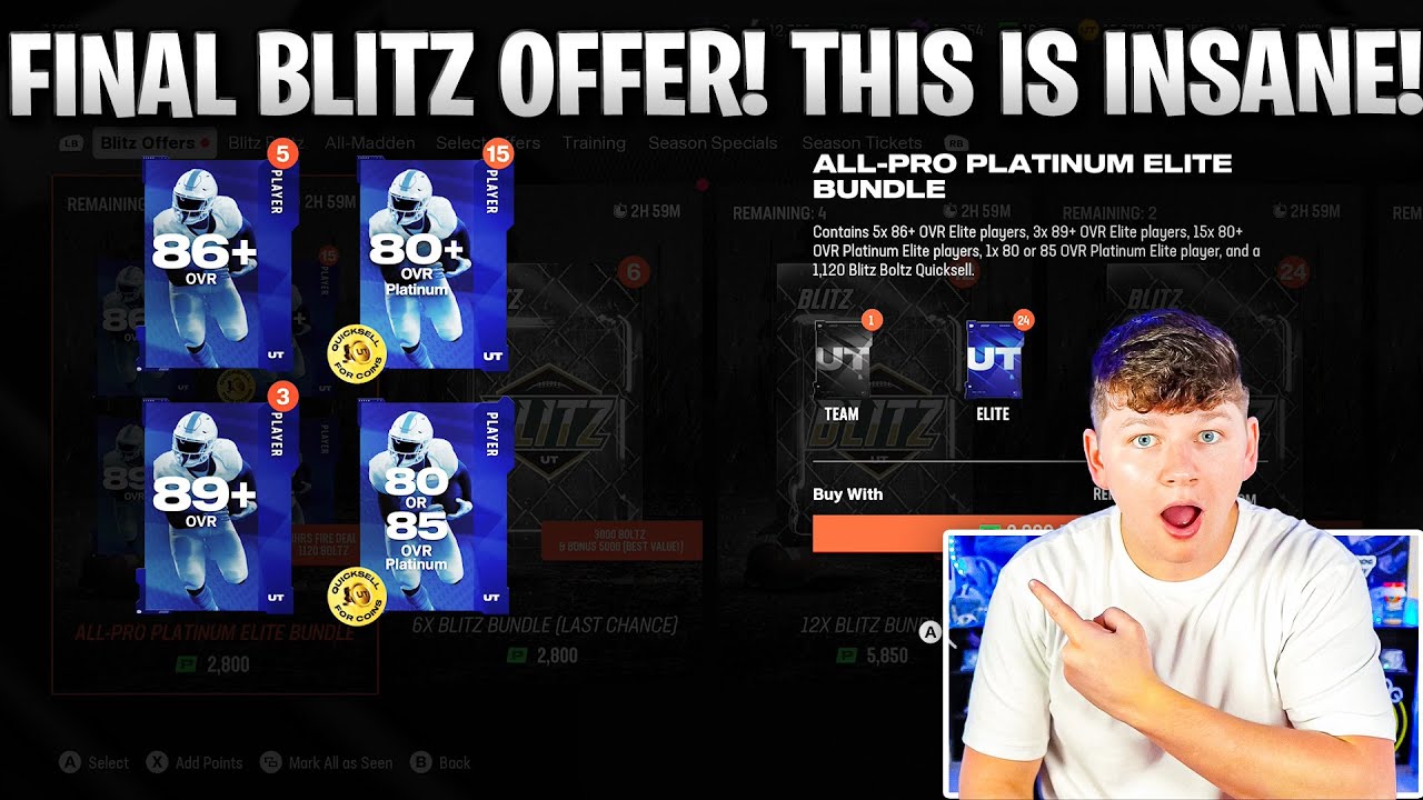 TRAINING GLITCH! INSANE PLATINUM BLITZ OFFER! FINAL BLITZ OFFERS!